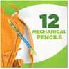 A Picture of product BIC-MPE12BLK BIC® ReVolution Mechanical Pencil 0.7 mm, HB (#2), Black Lead, Assorted Barrel Colors, 12/Pack