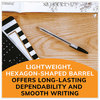 A Picture of product BIC-MS500EBLK BIC® Cristal® Xtra Smooth Ballpoint Pen Stick, Medium 1 mm, Black Ink, Clear Barrel, 500/Pack