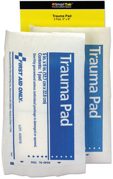 First Aid Only® SmartCompliance Refill Trauma Pad 5 x 9, White, 2/Bag