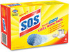 A Picture of product CLO-98041 S.O.S® Steel Wool Soap Pads Pad, 4/Box, 24 Boxes/Carton