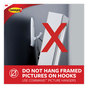 A Picture of product MMM-17001MPES Command™ General Purpose Hooks Medium, Plastic, White, 3 lb Capacity, 20 and 24 Strips/Pack