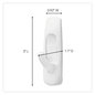 A Picture of product MMM-17001MPES Command™ General Purpose Hooks Medium, Plastic, White, 3 lb Capacity, 20 and 24 Strips/Pack