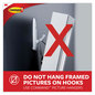 A Picture of product MMM-17003ES Command™ General Purpose Hooks Large, Plastic, White, 5 lb Capacity, 1 Hook and 2 Strips/Pack