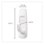 A Picture of product MMM-17003MPES Command™ General Purpose Hooks Large, Plastic, White, 5 lb Capacity, 14 and 16 Strips/Pack
