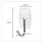 A Picture of product MMM-17067CLR15NA Command™ Small Wire Hooks Plastic/Metal, Clear, 0.5 lb Capacity, 15 and 20 Strips/Pack