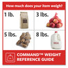 A Picture of product MMM-170834ES Command™ General Purpose Hooks Large, Plastic, White, 5 lb Capacity, 4 and 6 Strips/Pack
