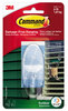 A Picture of product MMM-17093CLRAWES Command™ All Weather Hooks and Strips Large, Plastic, Clear, 4 lb Capacity, 1 Hook 2 Strips/Pack