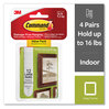 A Picture of product MMM-1720612ES Command™ Picture Hanging Strips Large, Removable, Holds Up to 4 lbs per Pair, 0.75 x 3.65, White, 12 Pairs/Pack