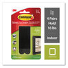 A Picture of product MMM-17206BLK Command™ Picture Hanging Strips Removable, Holds Up to 4 lbs per Pair, 0.75 x 3.65, Black, Pairs/Pack