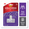 A Picture of product MMM-17840CLR14ES Command™ Adjustables™ Repositionable Mini Clips Plastic, White, 0.5 lb Capacity, 14 and 30 Strips