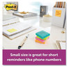 A Picture of product MMM-6228SSMIA Post-it® Notes Super Sticky Pads. 2 X 2 in. Miami Collection. 90 sheets/pad, 8 pads/pack.