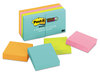 A Picture of product MMM-6228SSMIA Post-it® Notes Super Sticky Pads. 2 X 2 in. Miami Collection. 90 sheets/pad, 8 pads/pack.