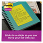 A Picture of product MMM-66024SSAUCP Post-it® Notes Ruled Super Sticky Note Pads in Cabinet Pack. 4 X 6 in. Energy Boost Colors Collection. 45 sheets/pad, 24 pads/pack.