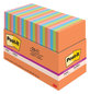 A Picture of product MMM-66024SSAUCP Post-it® Notes Ruled Super Sticky Note Pads in Cabinet Pack. 4 X 6 in. Energy Boost Colors Collection. 45 sheets/pad, 24 pads/pack.
