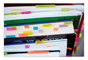 A Picture of product MMM-6834 Post-it® Flags Small Page in Dispensers, 0.5 x 1.75, Assorted Primary, 35/Color, 4 Dispensers/Pack