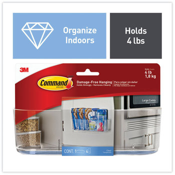 Command™ Large Caddy 4 lb Capacity, 8.5"w, Clear