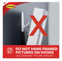A Picture of product MMM-70005150993 Command™ General Purpose Hooks Jumbo, Plastic, White, 7.5 lb Capacity, 1 Hook and 4 Strips