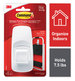 A Picture of product MMM-70005150993 Command™ General Purpose Hooks Jumbo, Plastic, White, 7.5 lb Capacity, 1 Hook and 4 Strips
