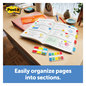 A Picture of product MMM-70005179216 Post-it® 1" Wide Tabs with Dispenser, Aqua, Pink, Violet, Yellow, 88/Pack