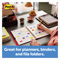 A Picture of product MMM-70005179216 Post-it® 1" Wide Tabs with Dispenser, Aqua, Pink, Violet, Yellow, 88/Pack