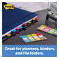 A Picture of product MMM-70005179216 Post-it® 1" Wide Tabs with Dispenser, Aqua, Pink, Violet, Yellow, 88/Pack