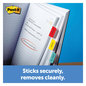 A Picture of product MMM-70005179232 Post-it® 1" Wide Tabs with Dispenser, Aqua, Lime, Red, Yellow, 88/Pack