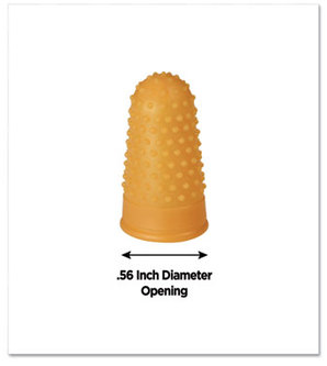 COSCO Rubber Fingertip Pads. Size 11, Small. Amber. 12/pack.