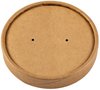 A Picture of product ACR-CL81216N AmerCareRoyal Vented Paper Food Container Lids. 3-3/4 in. 8-16 oz. Kraft. 500/case.