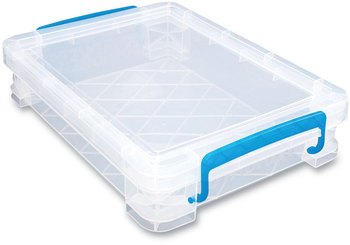 Advantus Super Stacker® File and Document Box Letter Files, 10.5 x 14.5 3.38, Translucent White