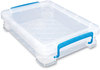 A Picture of product AVT-36873 Advantus Super Stacker® File and Document Box Letter Files, 10.5 x 14.5 3.38, Translucent White