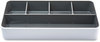 A Picture of product AVT-37526 Advantus Fusion Five-Compartment Plastic Accessory Holder 12.25 x 6 2, White/Gray