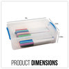 A Picture of product AVT-37539 Advantus Super Stacker® Large Pencil Box Plastic, 9 x 5.5 2.62, Clear