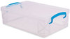A Picture of product AVT-37539 Advantus Super Stacker® Large Pencil Box Plastic, 9 x 5.5 2.62, Clear