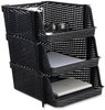 A Picture of product AVT-39221 Advantus Nest and Stack Open Lid Storage Bin 13.5" x 15" 8.5", Black, 3/Pack