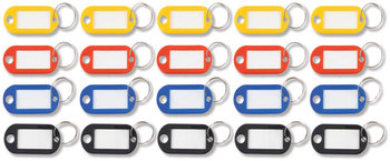 Advantus Key Tags Label Window 0.88 x 0.19 2, Assorted, 20/Pack