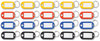 A Picture of product AVT-KEY98007 Advantus Key Tags Label Window 0.88 x 0.19 2, Assorted, 20/Pack
