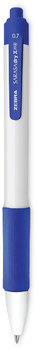 Zebra® Sarasa® Dry X20+ Retractable Gel Pen Fine 0.7 mm, Blue Ink, White/Blue Barrel, Dozen