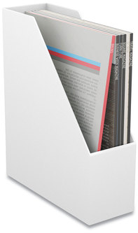 TRU RED™ Plastic Magazine File 3.66 x 10.3 12.51, White