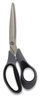 A Picture of product TUD-24380498 TRU RED™ Non-Stick Titanium-Coated Scissors 8" Long, 3.86" Cut Length, Gun-Metal Gray Blades, Gray/Black Bent Handle
