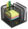A Picture of product TUD-24402461 TRU RED™ Five Compartment Wire Mesh Accessory Holder 5.9 x 6.29 5.11, Black