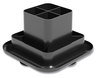 A Picture of product TUD-24418570 TRU RED™ Plastic Rotating Organizer 9 Compartments, 8.2" Diameter x 5.4"h, Black