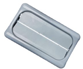 Swing Lid for Slim Rectangular Trash Can. 20 X 11 X 5 in. Gray.