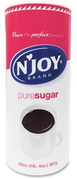 N'Joy Cane Sugar Natural Sweetener Canister. 20 oz. (567 g).