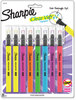 A Picture of product SAN-1966798 Sharpie® Clearview Pen-Style Highlighter Assorted Ink Colors, Chisel Tip, Barrel 8/Pack