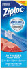 A Picture of product SJN-316486 Ziploc® Slider Freezer Bags 1 qt, 1.75 mil, 5.88" x 1.88" 7.88", Clear, 34/Box