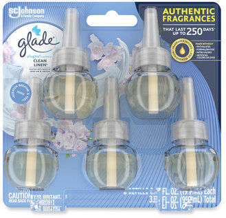 Glade® Plugins Scented Oil Refill Plugin. 0.67 oz. Clean Linen scent. 5/pack.