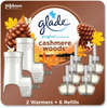 A Picture of product SJN-323015 Glade® Plugin Scented Oil Warmer and Refills. 0.67 oz. Cashmere Woods scent. 2 warmers and 6 refills/pack.