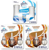 A Picture of product SJN-323015 Glade® Plugin Scented Oil Warmer and Refills. 0.67 oz. Cashmere Woods scent. 2 warmers and 6 refills/pack.