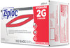 A Picture of product SJN-682253 Ziploc® Double Zipper Storage Bags 2 gal, 1.75 mil, 15" x 13", Clear, 100/Carton