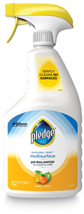 Pledge® pH-Balanced Everyday Clean™ Multisurface Cleaner. 25 oz. Citrus scent. 6 trigger spray bottles/carton.